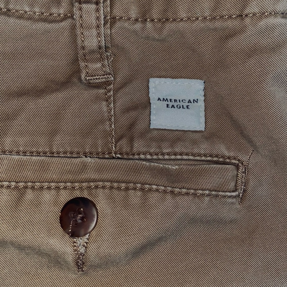 American Eagle Flex Khaki Pants Men's 30x32 Original Straight Beige Chinos - Picture 5 of 8